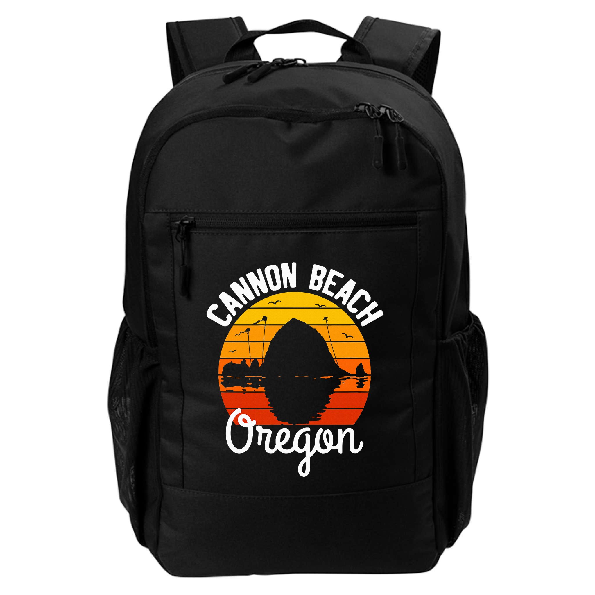 Sunset Haystack Rock Souvenir Cannon Beach Backpack