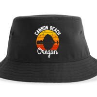 Sunset Haystack Rock Souvenir Cannon Beach Sustainable Bucket Hat
