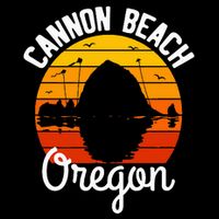 Sunset Haystack Rock Souvenir Cannon Beach Sustainable Bucket Hat