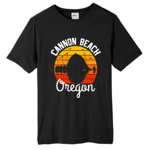 Sunset Haystack Rock Souvenir Cannon Beach Tall Fusion ChromaSoft Performance T-Shirt