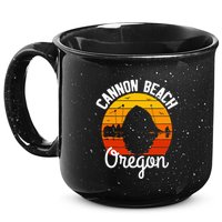Sunset Haystack Rock Souvenir Cannon Beach 15oz Campfire Ceramic Mug