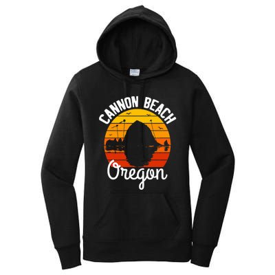 Sunset Haystack Rock Souvenir Cannon Beach Women's Pullover Hoodie