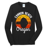 Sunset Haystack Rock Souvenir Cannon Beach Tall Long Sleeve T-Shirt