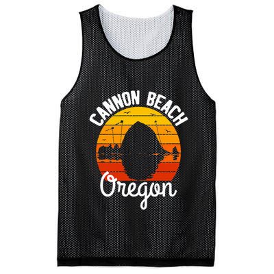 Sunset Haystack Rock Souvenir Cannon Beach Mesh Reversible Basketball Jersey Tank