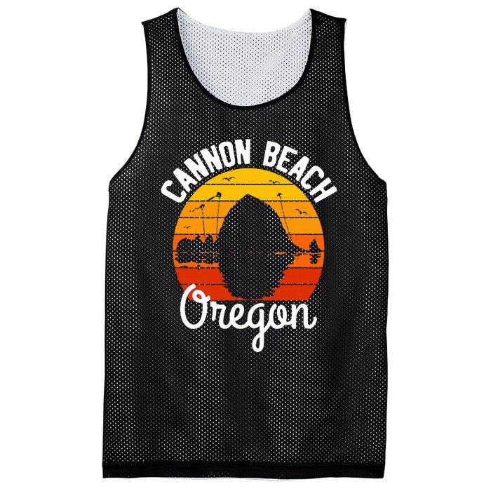 Sunset Haystack Rock Souvenir Cannon Beach Mesh Reversible Basketball Jersey Tank