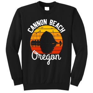 Sunset Haystack Rock Souvenir Cannon Beach Tall Sweatshirt