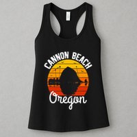 Sunset Haystack Rock Souvenir Cannon Beach Womens Tank Top