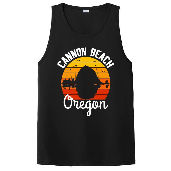 Sunset Haystack Rock Souvenir Cannon Beach PosiCharge Competitor Tank