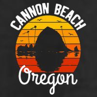 Sunset Haystack Rock Souvenir Cannon Beach Golf Towel