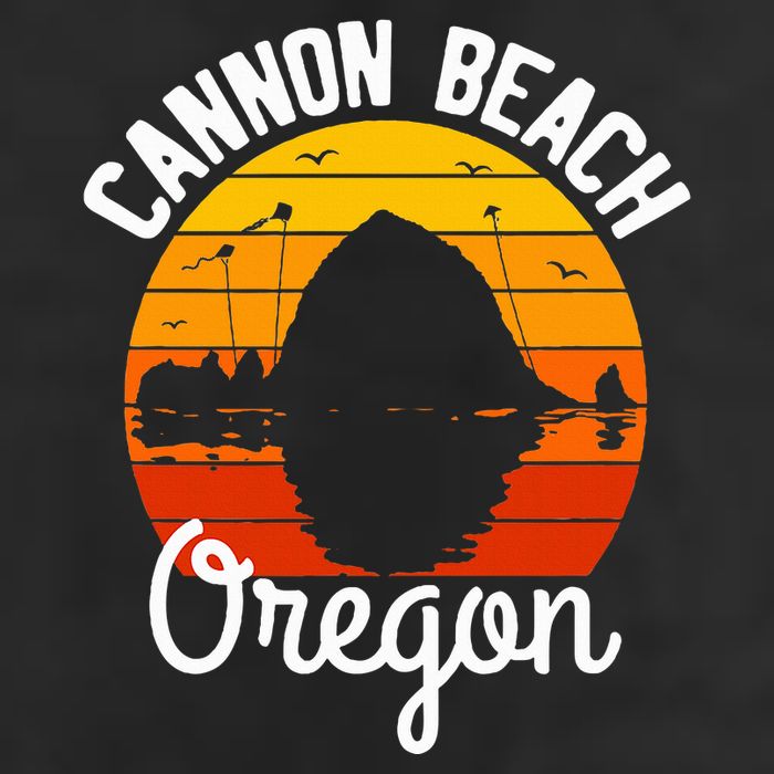 Sunset Haystack Rock Souvenir Cannon Beach Golf Towel