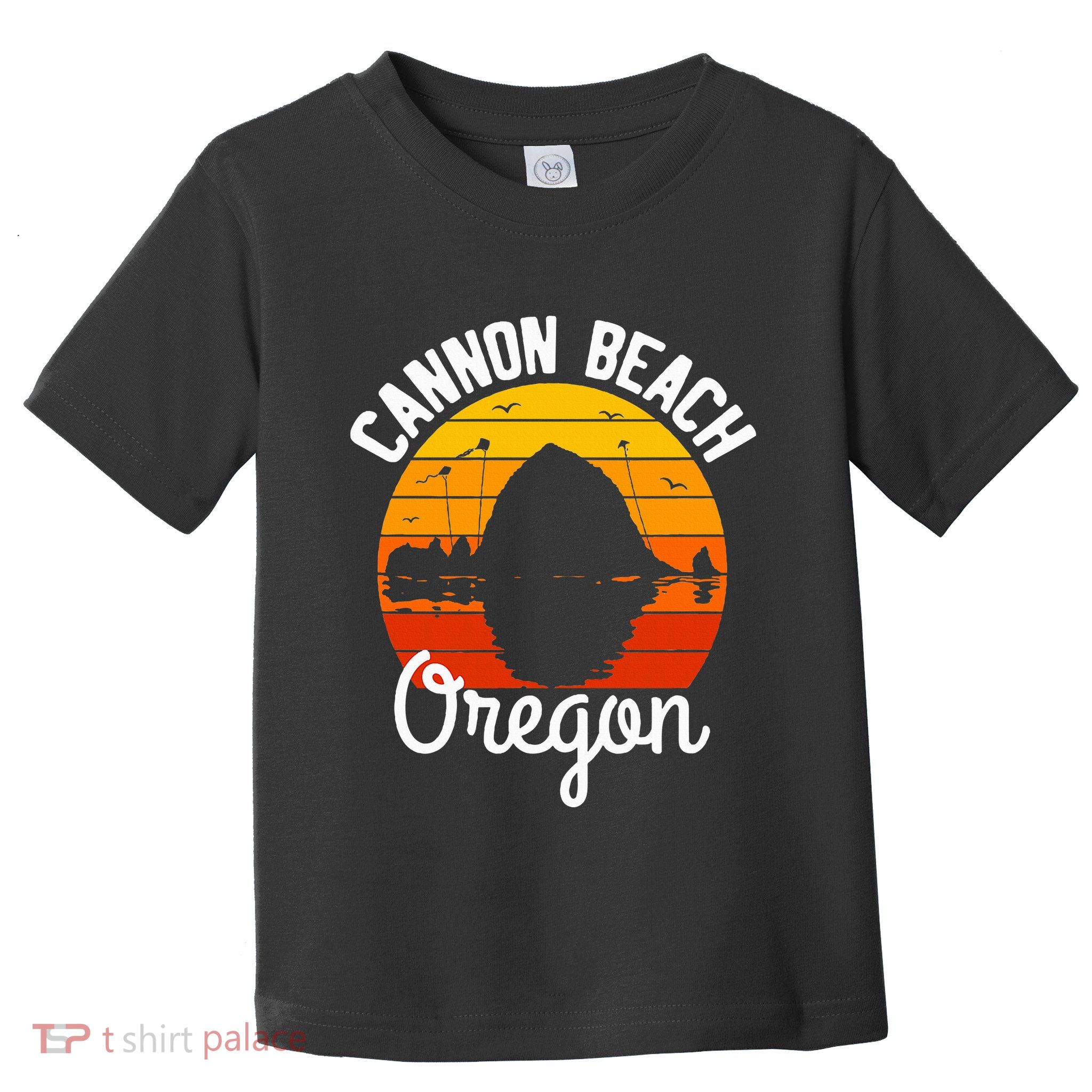 Sunset Haystack Rock Souvenir Cannon Beach Toddler T-Shirt