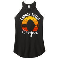 Sunset Haystack Rock Souvenir Cannon Beach Women's Perfect Tri Rocker Tank