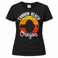 Sunset Haystack Rock Souvenir Cannon Beach Women's T-Shirt