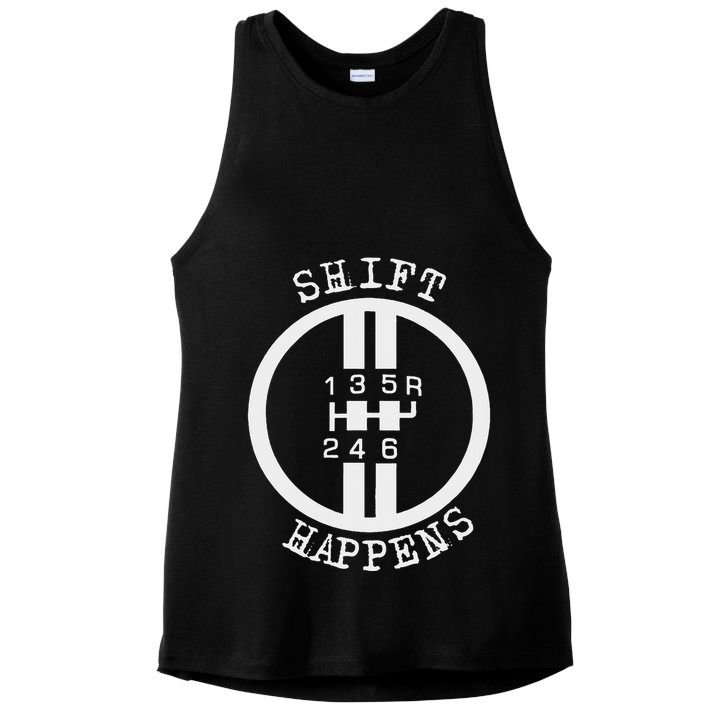 Shift Happens Race Car Fan Manual Transmission 6 Speed Funny Ladies PosiCharge Tri-Blend Wicking Tank