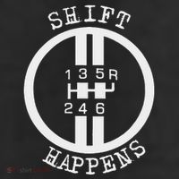 Shift Happens Race Car Fan Manual Transmission 6 Speed Funny Crop Fleece Hoodie