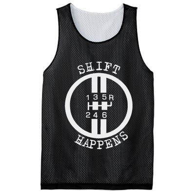 Shift Happens Race Car Fan Manual Transmission 6 Speed Funny Mesh Reversible Basketball Jersey Tank