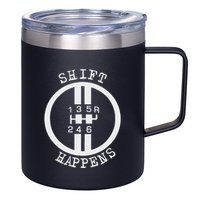 Shift Happens Race Car Fan Manual Transmission 6 Speed Funny 12oz Stainless Steel Coffee Mug
