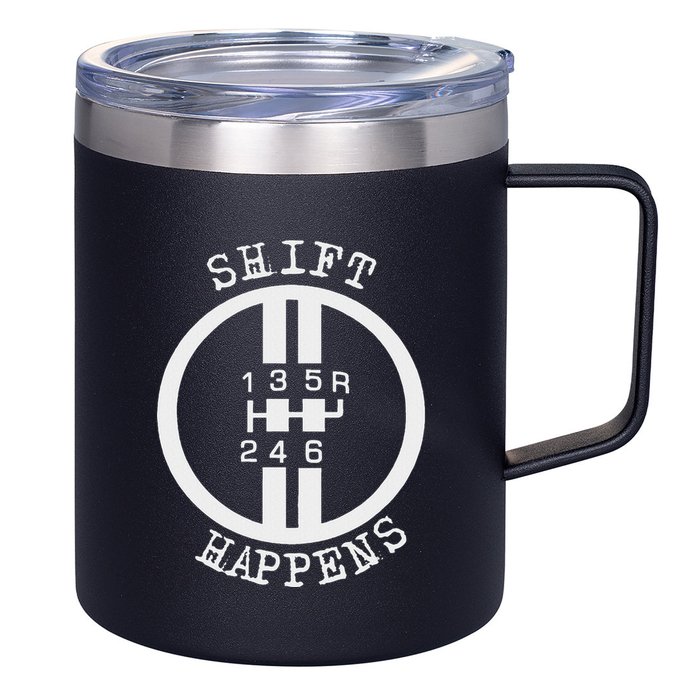 Shift Happens Race Car Fan Manual Transmission 6 Speed Funny 12oz Stainless Steel Coffee Mug