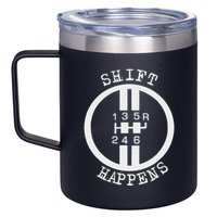 Shift Happens Race Car Fan Manual Transmission 6 Speed Funny 12oz Stainless Steel Coffee Mug
