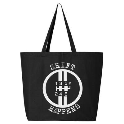 Shift Happens Race Car Fan Manual Transmission 6 Speed Funny 25L Jumbo Tote