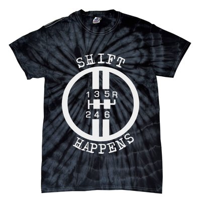 Shift Happens Race Car Fan Manual Transmission 6 Speed Funny Tie-Dye T-Shirt