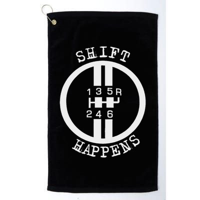 Shift Happens Race Car Fan Manual Transmission 6 Speed Funny Golf Towel