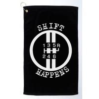 Shift Happens Race Car Fan Manual Transmission 6 Speed Funny Golf Towel