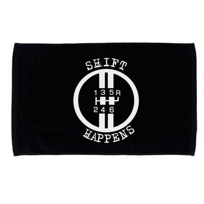 Shift Happens Race Car Fan Manual Transmission 6 Speed Funny Microfiber Hand Towel