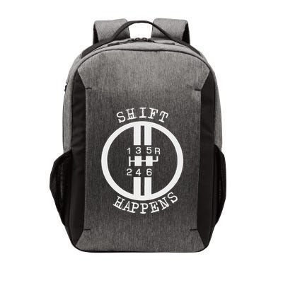Shift Happens Race Car Fan Manual Transmission 6 Speed Funny Vector Backpack