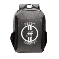 Shift Happens Race Car Fan Manual Transmission 6 Speed Funny Vector Backpack