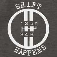 Shift Happens Race Car Fan Manual Transmission 6 Speed Funny Vector Backpack