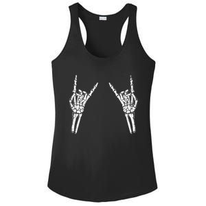 Skeleton Hand Rocker Graphic Rock On Star Trendy Halloween Gift Ladies PosiCharge Competitor Racerback Tank