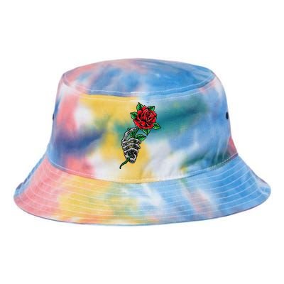 Skeleton Hand Red Rose Flower Tie Dye Newport Bucket Hat