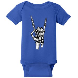 Skeleton Hand Rock N Roll Style Rock On Cool Gift Baby Bodysuit