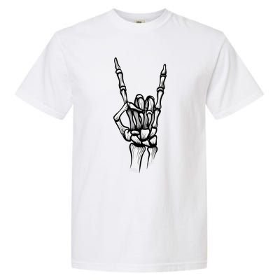 Skeleton Hand Rock N Roll Style Rock On Cool Gift Garment-Dyed Heavyweight T-Shirt