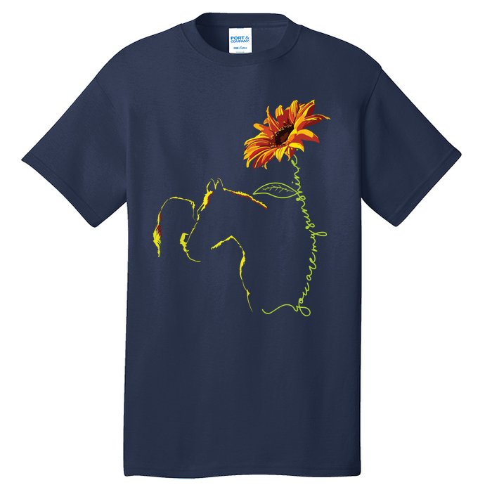 Sunflower Horseback Riding Equestrian Horse Lover Tall T-Shirt