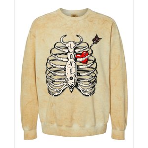 Skeleton Heart Rib Cage Xray Colorblast Crewneck Sweatshirt