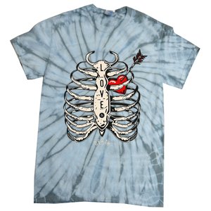 Skeleton Heart Rib Cage Xray Tie-Dye T-Shirt