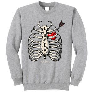 Skeleton Heart Rib Cage Xray Tall Sweatshirt