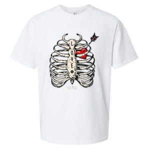 Skeleton Heart Rib Cage Xray Sueded Cloud Jersey T-Shirt