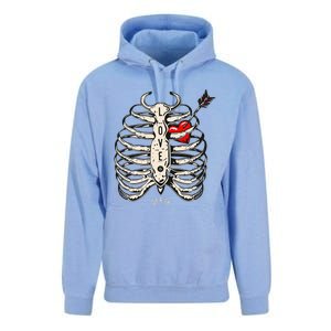 Skeleton Heart Rib Cage Xray Unisex Surf Hoodie