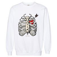 Skeleton Heart Rib Cage Xray Garment-Dyed Sweatshirt