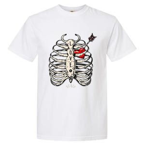 Skeleton Heart Rib Cage Xray Garment-Dyed Heavyweight T-Shirt