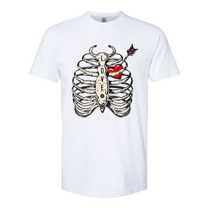 Skeleton Heart Rib Cage Xray Softstyle CVC T-Shirt