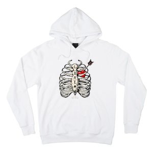 Skeleton Heart Rib Cage Xray Hoodie