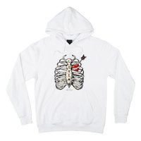 Skeleton Heart Rib Cage Xray Hoodie