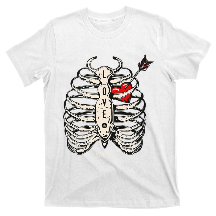 Skeleton Heart Rib Cage Xray T-Shirt