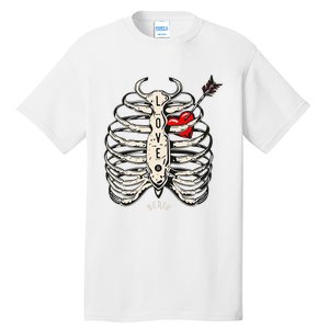 Skeleton Heart Rib Cage Xray Tall T-Shirt