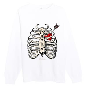 Skeleton Heart Rib Cage Xray Premium Crewneck Sweatshirt