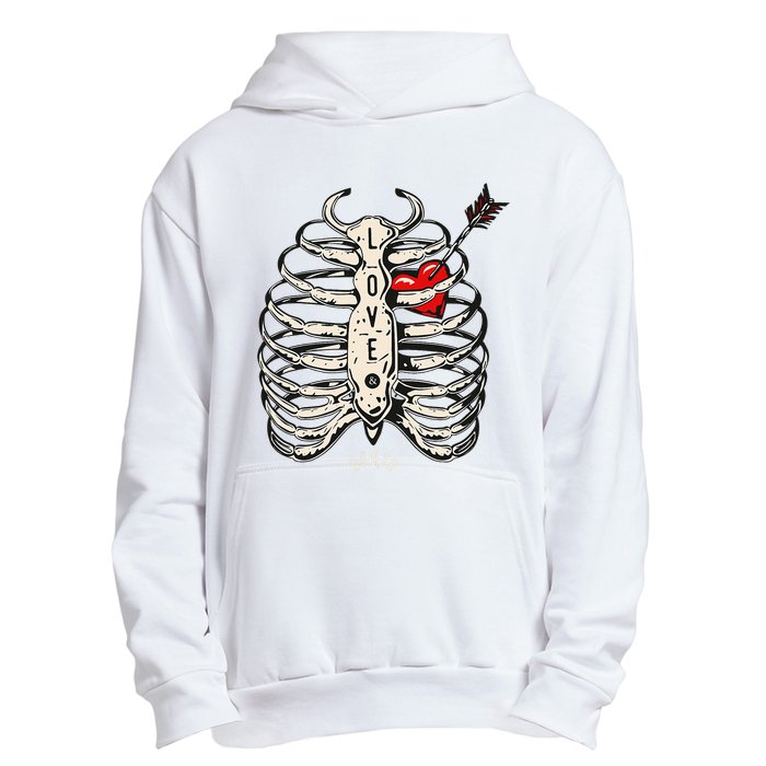 Skeleton Heart Rib Cage Xray Urban Pullover Hoodie